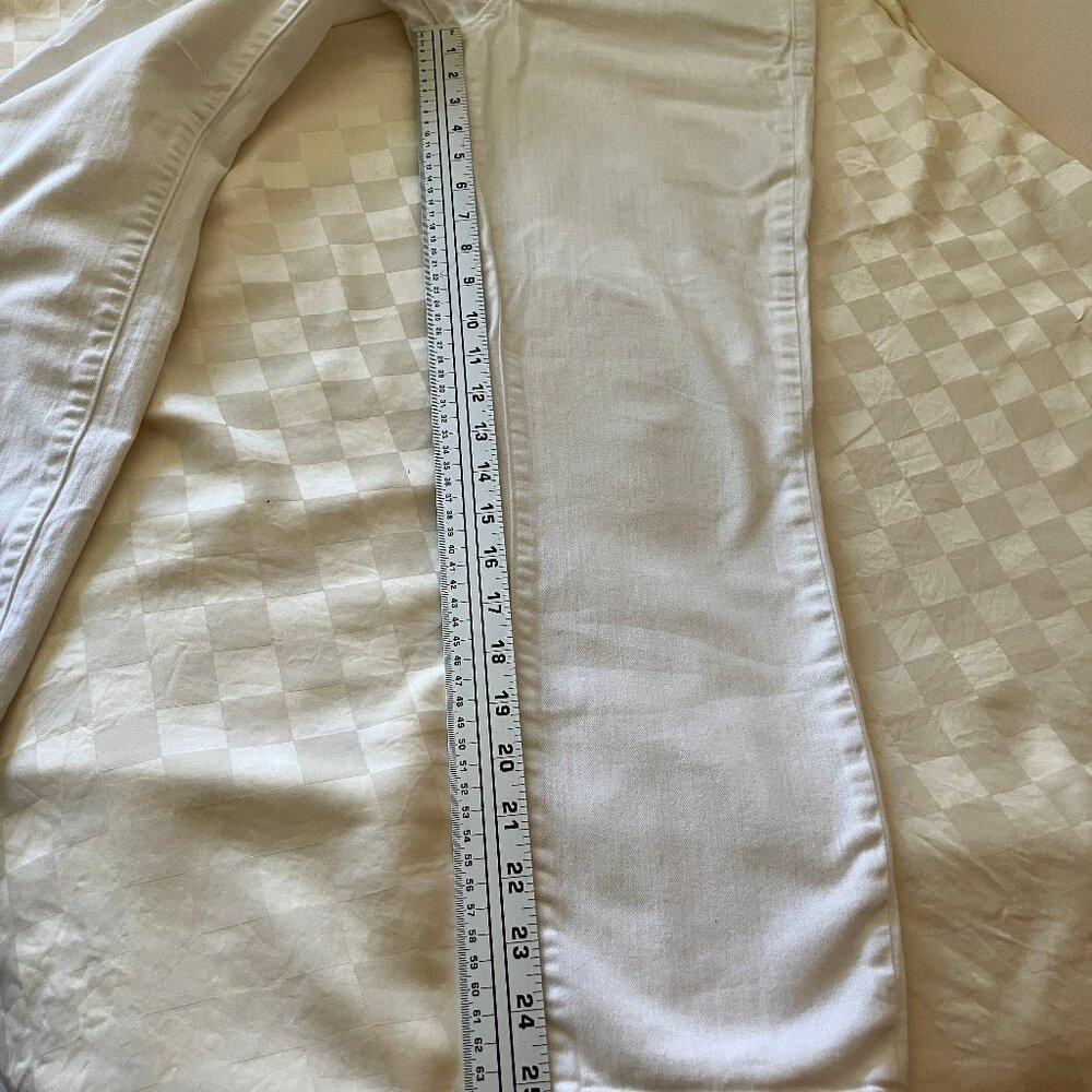 TORY BURCH  Cropped Skinny White Jeans 4 Pockets Size 28 - Picture 7 of 14